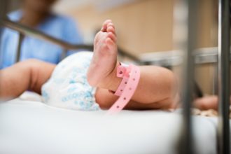 newborn with nappies