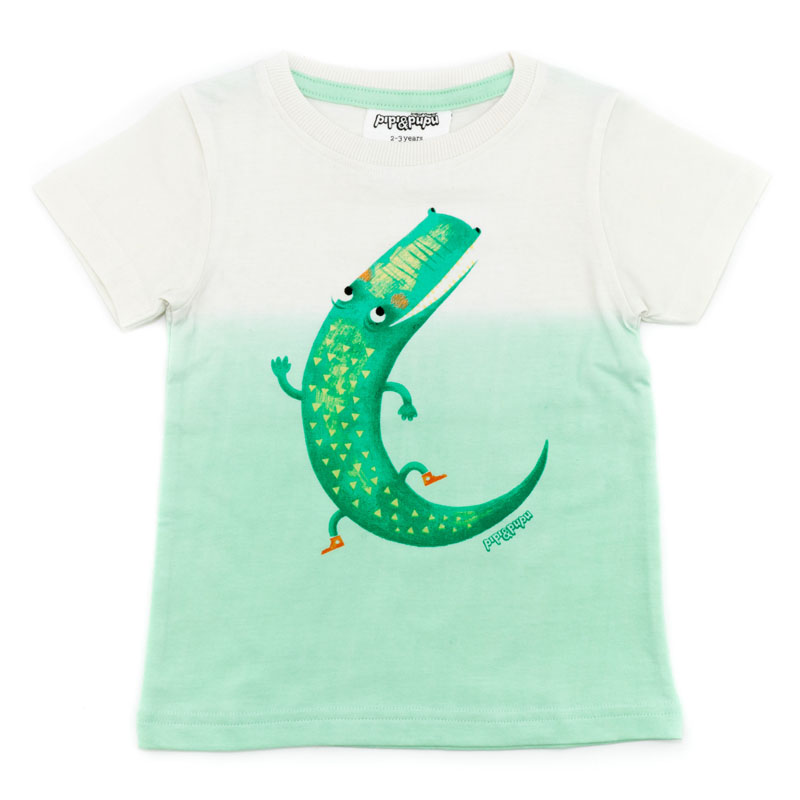 T-shirt in organic cotton crocodile · Pannolinofelice