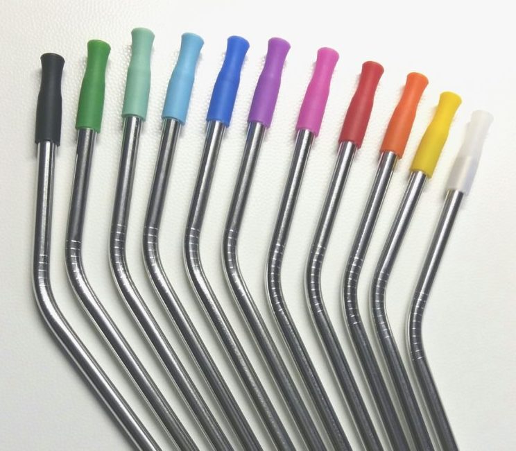 Silicone tips for steel straws · Pannolinofelice